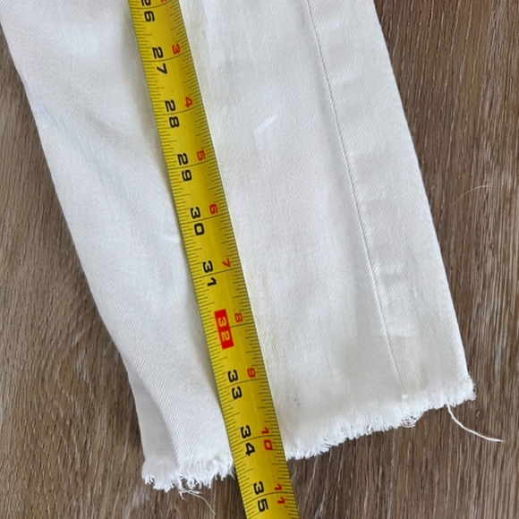 Levi's Premium Women's Wedgie Straight Leg Button Fly Denim Jean's White Frayed - Picture 8 of 16